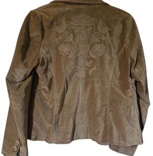 Vintage Y2K Cambridge Velvet Tan/Camel Velvet Womens Blazer Sz L